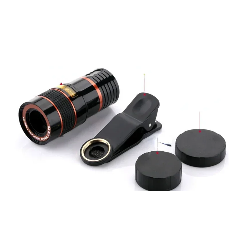 Lens Universal Clip 20X/12X/8X Zoom Phone Camera Telephoto Lens Monocular Telescope Phone Universal Optical Telescope Lens Kit