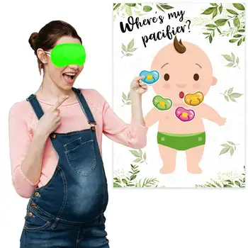 性別揭曉寶寶秘密團隊遊戲卡嬰兒派對生日派對奶嘴海報貼紙 8 最佳銷售 嬰兒派對遊戲 - №3