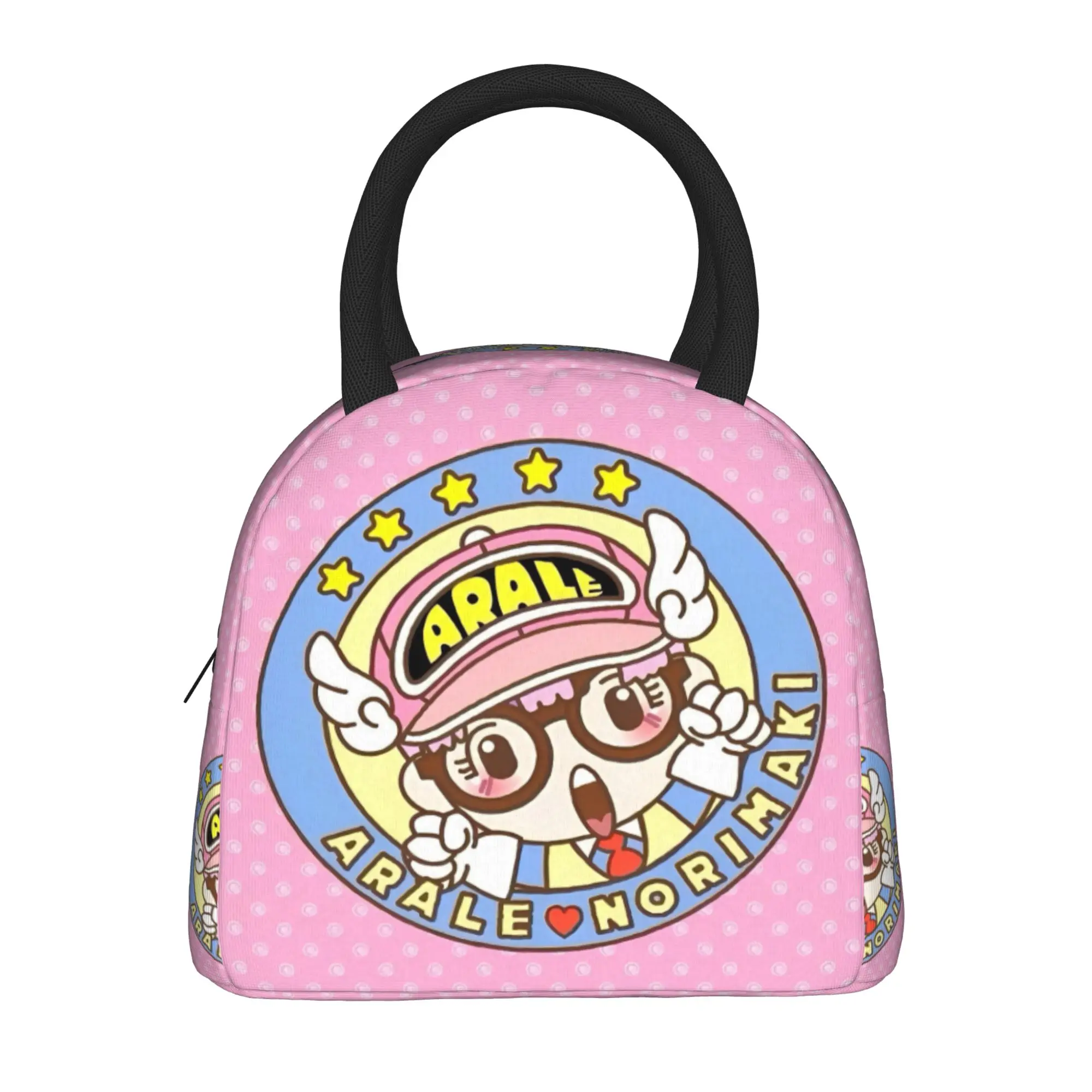 Arale  Lunch Bag Japan Manga Aesthetic Lunch Box For Women Picnic Portable Insulated Cooler Bag Waterproof Thermal Lunch Bags