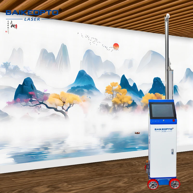 Impresora de pared 9600DPI AI 4K, impresora de pared Vertical UV automática 3D 5D, precio con rieles de ruedas