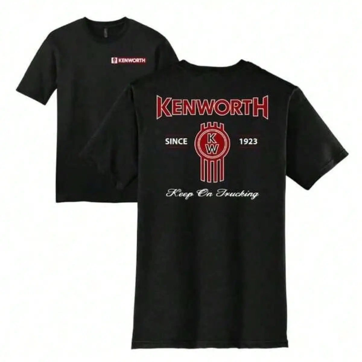 T Shirt Print ,Graphic-Cotton Tees Size Plus,Kenworth Keep On Truckin Shirt, ClassAic Semi Truck Graphic Hoodie, Car Lover Top, Summer Sweatshirt, Graphic Tees, Trucker Style T Shirt,With Shirt,Summer Tops,Shirt Suitable