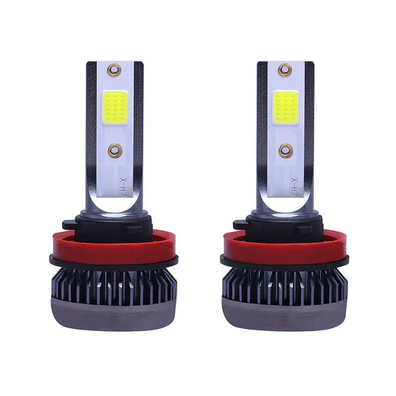 Mini Faróis LED Kit de Conversão, Luz de Condução, Lâmpadas Hi-Low, Plug and Play, Amarelo, DRL 3000K, 2pcs