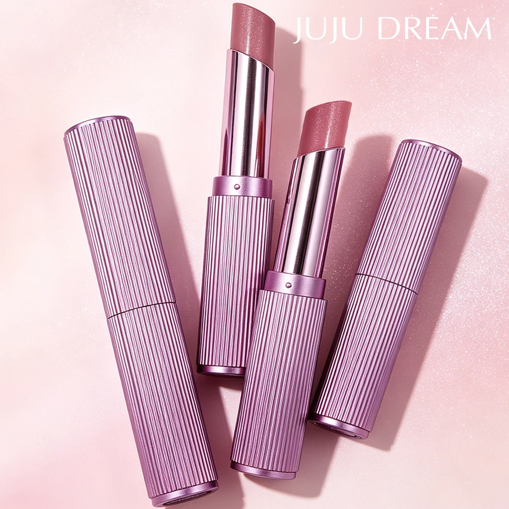 JUJU Vintage Rose Lipstick Shimmer Matte Lip Color Long Lasting Waterproof Makeup