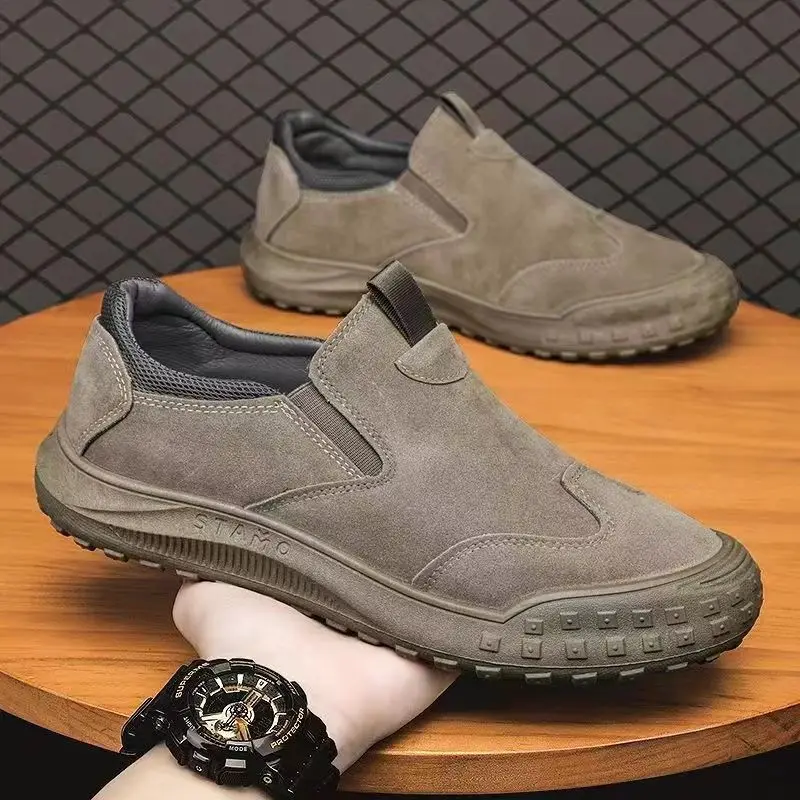 New labor insurance men's low-top waterproof shoes outdoor non-slip and wear-resistant casual breathable work shoes
