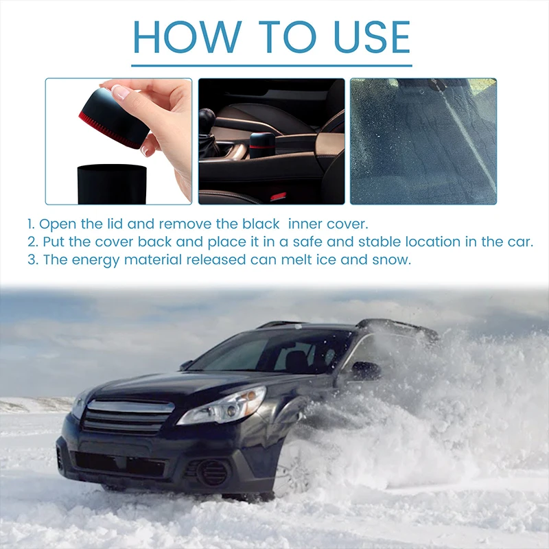 New Portable Electromagnetic Ice Snow Melting Deicer Winter Car Window Glass Windshield Antifreeze Molecular Snow Remover Device