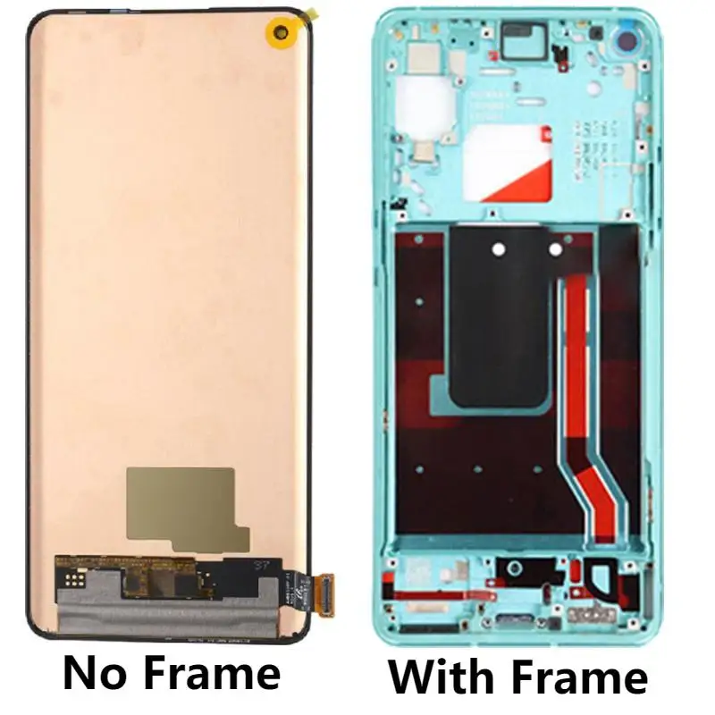 Original AMOLED For OnePlus 8 6.55 inch Display Touch Screen Digitizer Assembly OnePlus 8 Pro 6.78 inch LCD Display With Frame