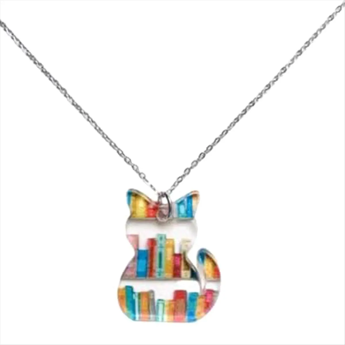 ABQR Collana per gatti con libri Collana per gatti a tema libro Orecchini per libri per gatti in oro Collana per gatti e libri Regali per gli amanti dei gatti e dei libri