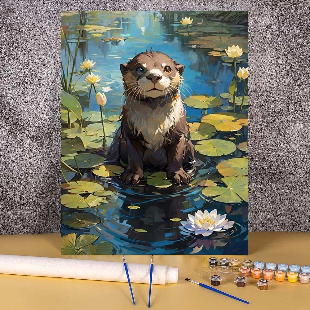 

20x30cm Painting By Numbers Kids Crafts Animals Scenery Coloring On Numbers Wall Art Diy Gift Picture Number Drawing Paint Kits