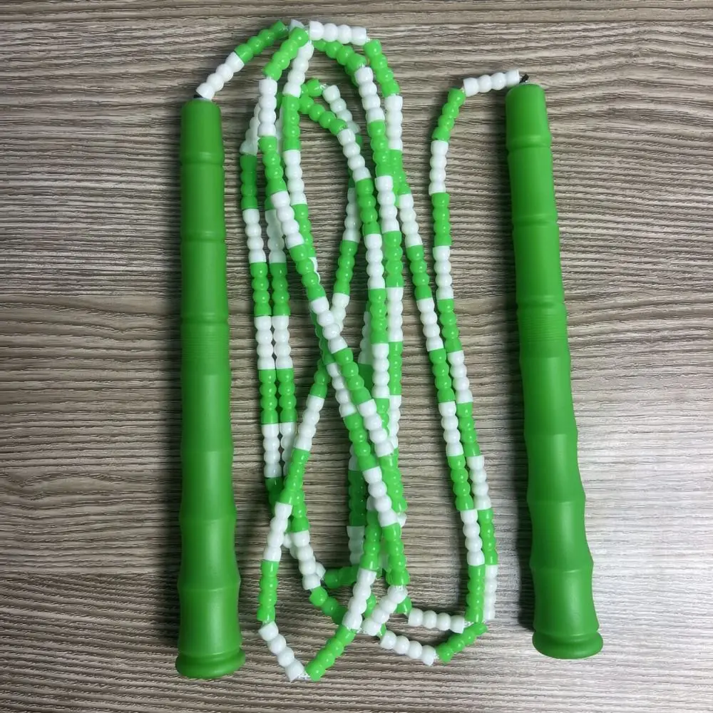 Children Skipping Rope For Fitness Training Segmented Soft Beads Adjustable Length Durable Handle School Daily Exercise Sport