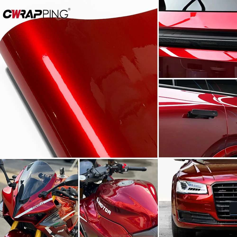 Motorcycle Waterproof Vinyl Wrap Glossy Stickers Self-Adhesive 3 Color Aurora Body Color Changing Film for Auto Accessories