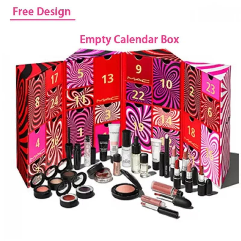 

Customization.12/24/25 Drawer Cardboard Packaging Custom Wholesale Empty Makeup Beauty Advent Calendar Box