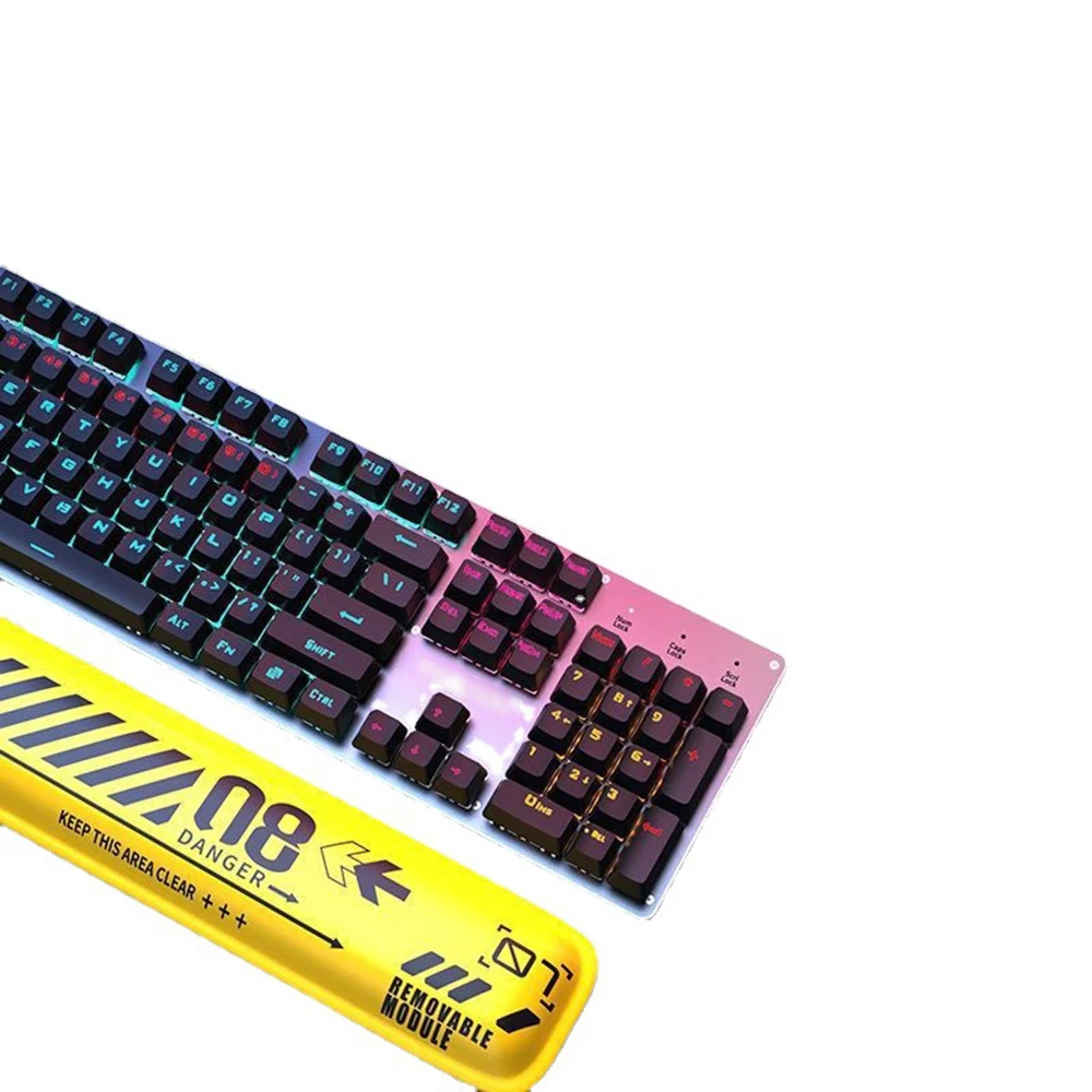 Imagem -06 - Rgb Teclado Mecânico sem Fio para Jogos 2.4g Bluetooth com Fio Rgb Hotswap Gamer 104key