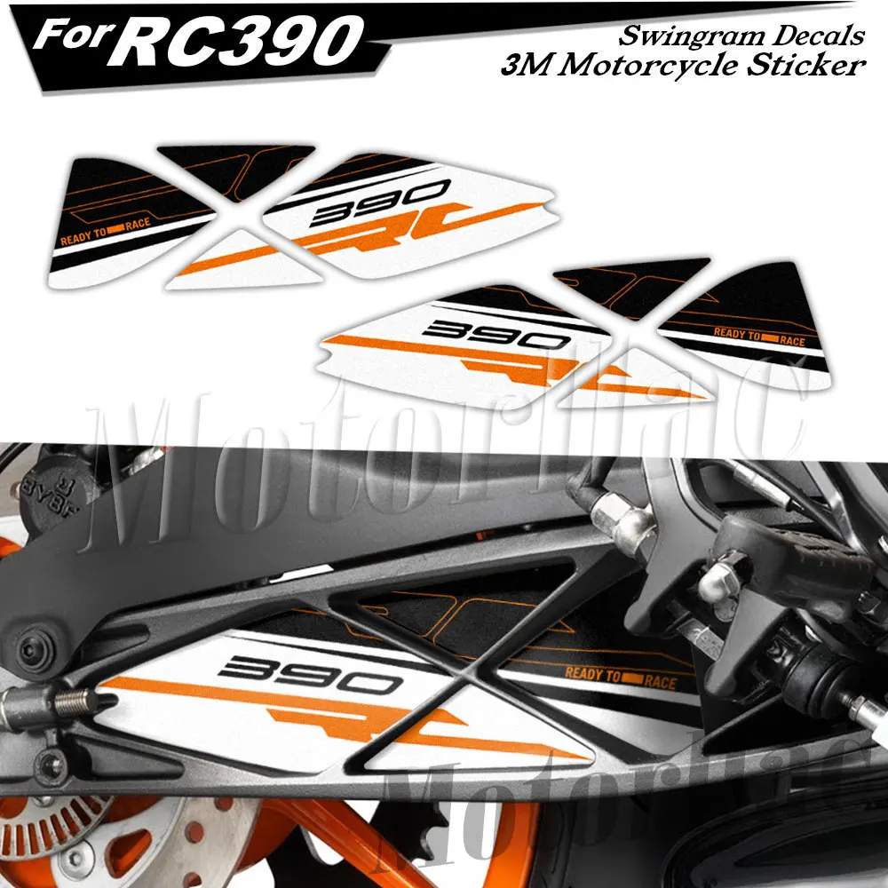 For KTM RC390 RC 390 3M Motorcycle Swingarm Sticker Kit Rotating Shaft Protection Decal Accessories Waterproof