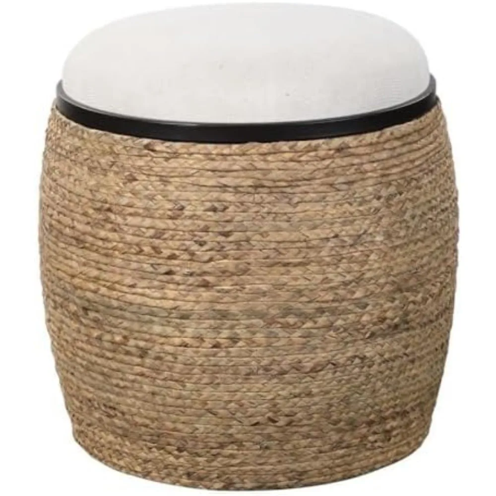 lsland ライトベージュ ラウンド アクセント スツール