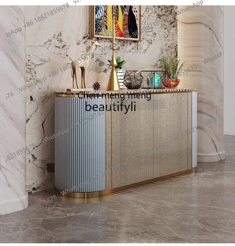 X New wall-mounted tea side cabinet in the living room, simple and high-end storage and decoration cabinet