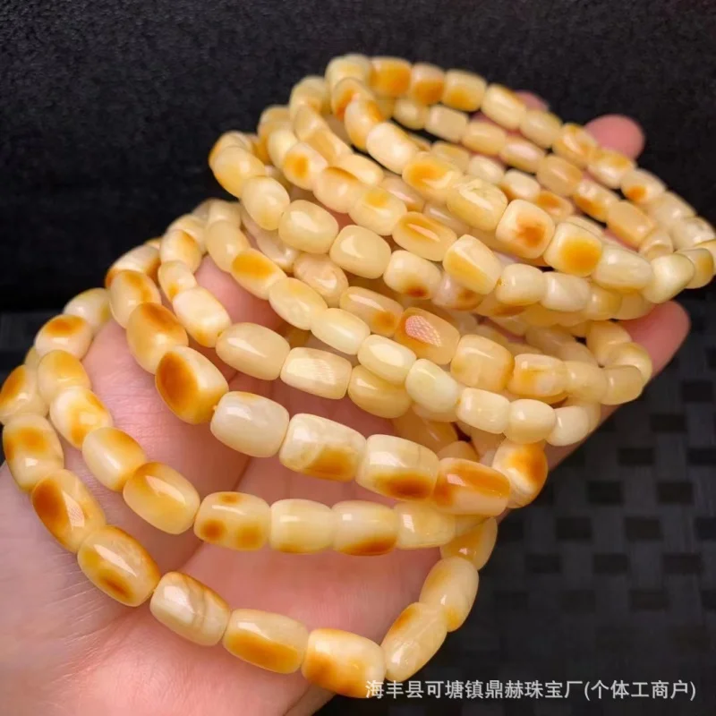 Factory Natural Beeswax with Shape Wax Full Yellow Chicken Grease Texture Beautiful All-Match Bracelet