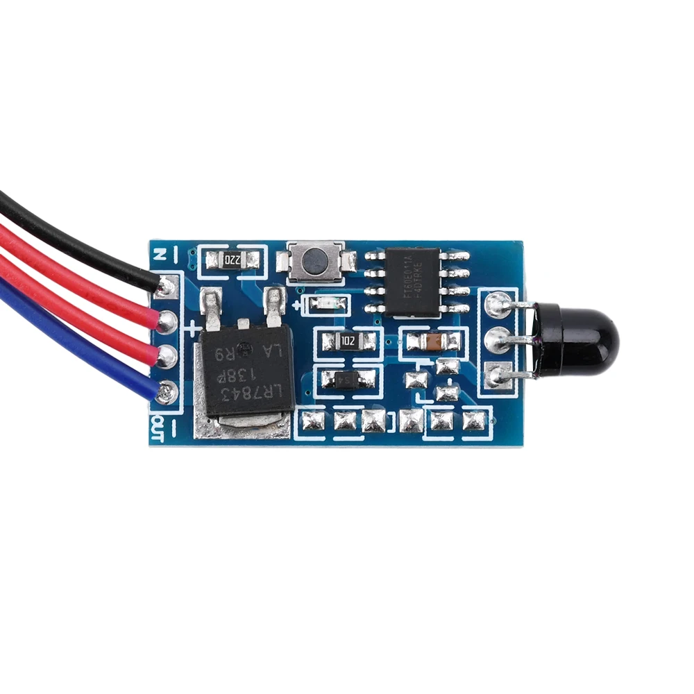 Infrared Remote Control Receiver Module 1-key Switch Transmitter Receiver with Learn NEC&Point-and-Click&Self-locking Function