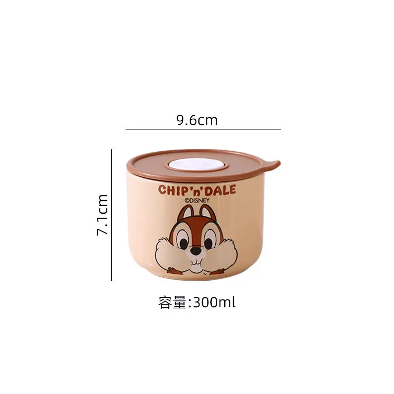 Disney Chip Dale Fashionable Cute Creative Cartoon Pattern High Temperature Resistant Ceramic Large Capacity Fresh Lunch Box