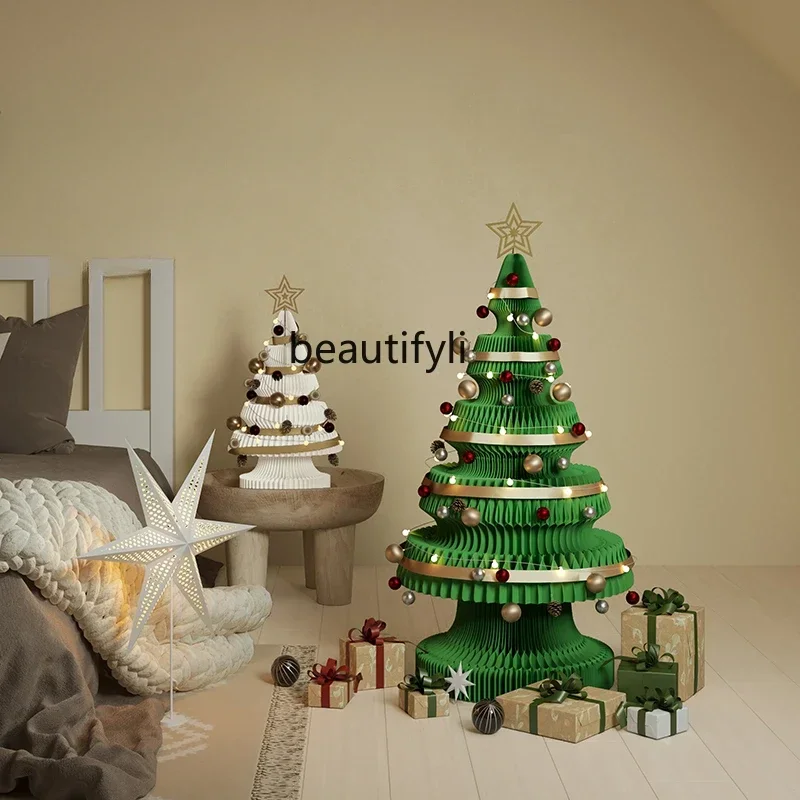 

TTT Christmas tree decoration ornament mini Christmas tree large folding desktop Christmas home