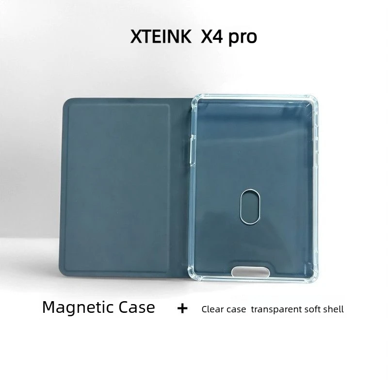 XTEINK X4 Pro Magnetic Protective Case X4pro E-ink 4.3 Inch 2-in-1 Magnetic Protective Shell with TPU Clear Case E-book Case