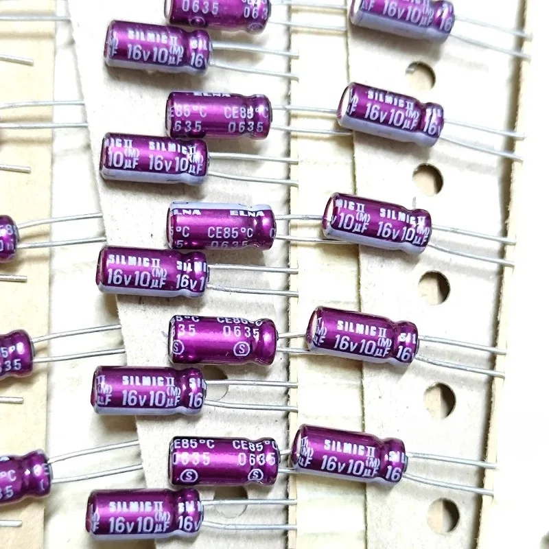 10 قطعة/50 قطعة ELNA 16V10UF SILMIC II سلسلة 5x11 مللي متر CE85 ° C حمى الصوت مُكثَّف كهربائيًا 10 فائق التوهج/16 فولت مكثفات دبوس النحاس #2