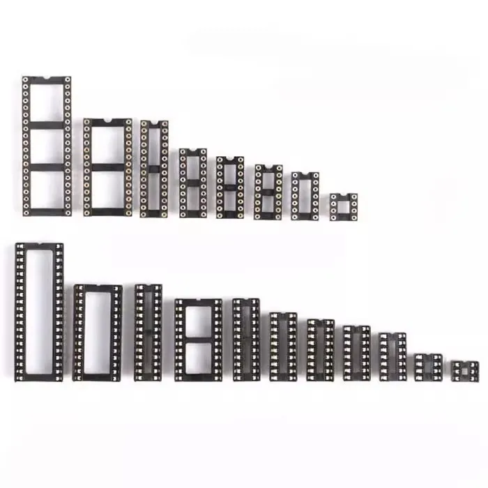 10 SZT. Okrągłe Gniazda IC z Otworami DIP 6 8 14 16 18 20 24 28 32 40 Pinowe Gniazda DIP6 DIP8 DIP14 DIP16 DIP18 DIP20 DIP28 DIP40 — zdjęcie produktu 5