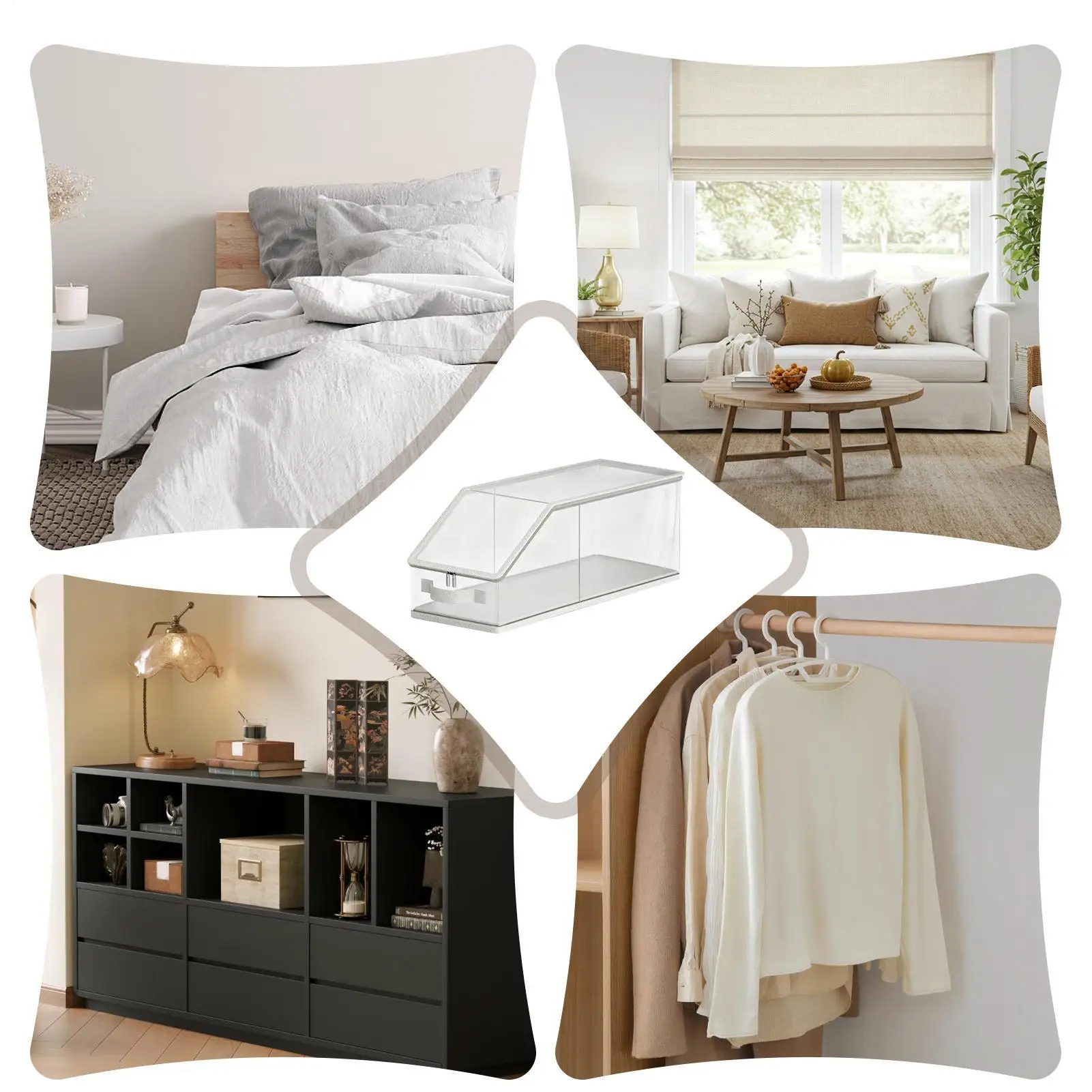 Hat Storage Closet Baseball Cap Organization Case Baseball Cap Holder Box For Home Dorm Room Bedroom Cloakroom Farmhouse Men view 3