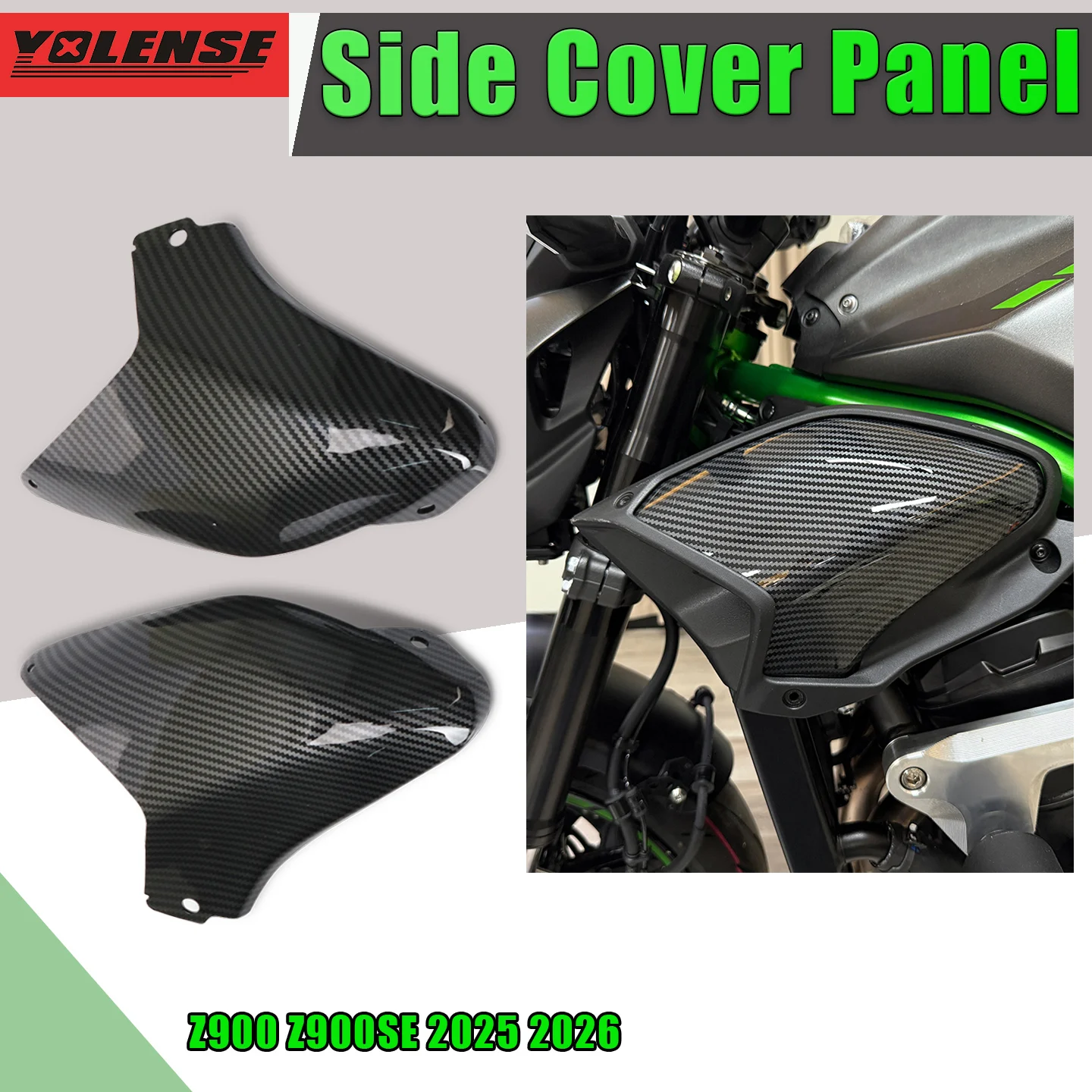 

For Z900 Z900SE 2025 2026 NEW Motorcycle Radiator Side Cover Panel Frame Guard Fairing Protector