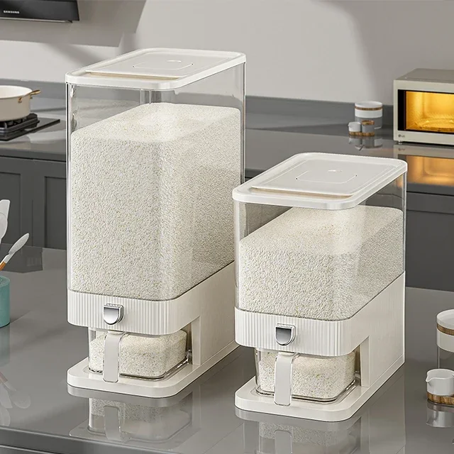 

New insect-proof rice bucket household moisture-proof food-grade sealed rice tank storage box rice