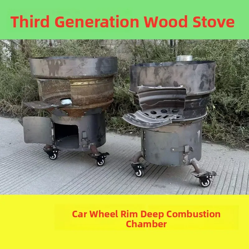 

Portable Handmade Clay Stove Firewood Outdoor BBQ Oven Rural Tourism Movable Wood Burning Stove Heat Resistant Insulation