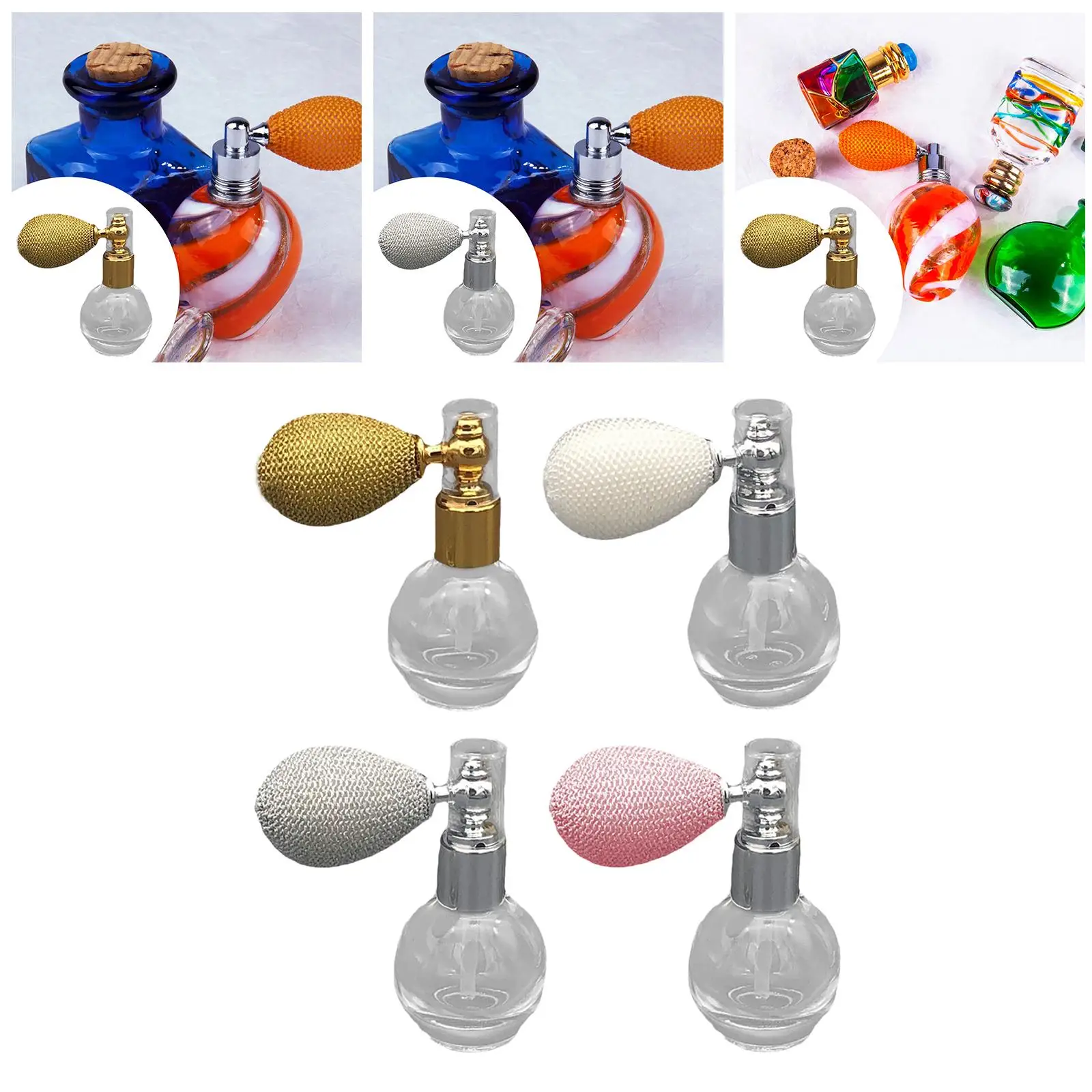 

Бутылка-распылитель для порошка, пустая прозрачная идея для подарка, диффузор эфирного масла, многоразовый силикон и стекло