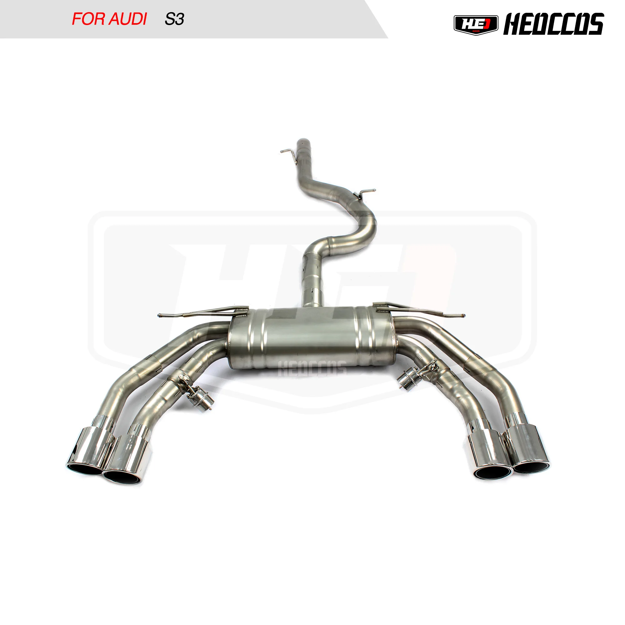 HEO Stainless Steel Exhaust Assembly For AUDI S3 Exhaust 2.0T Catback Pipe Silencer Drum Performance Modification