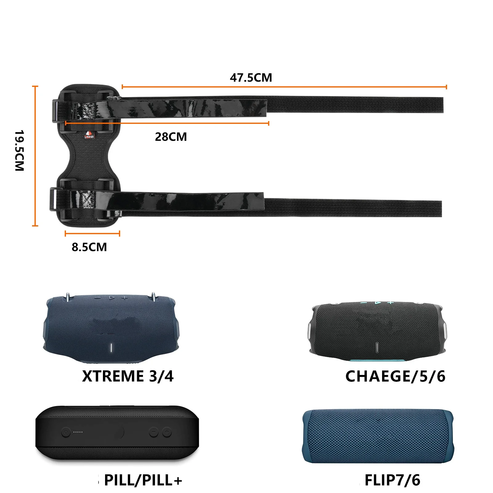 Correa de altavoz para JBL Xtreme 3/4, correa de bicicleta para altavoz Charge5/6, soporte de altavoz Flip7/6 para Pill/Plus