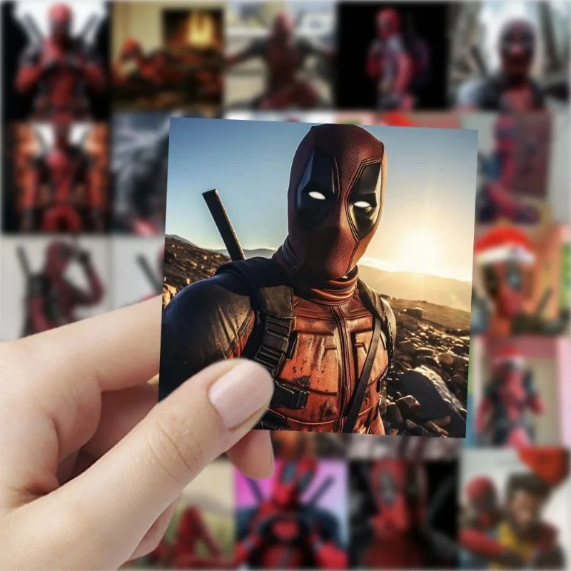 New 59Pcs Marvel Deadpool Peripheral High-Looking Handsome Cool Stickers Fashion Phone Case Desktop Chassis DIY Stickers