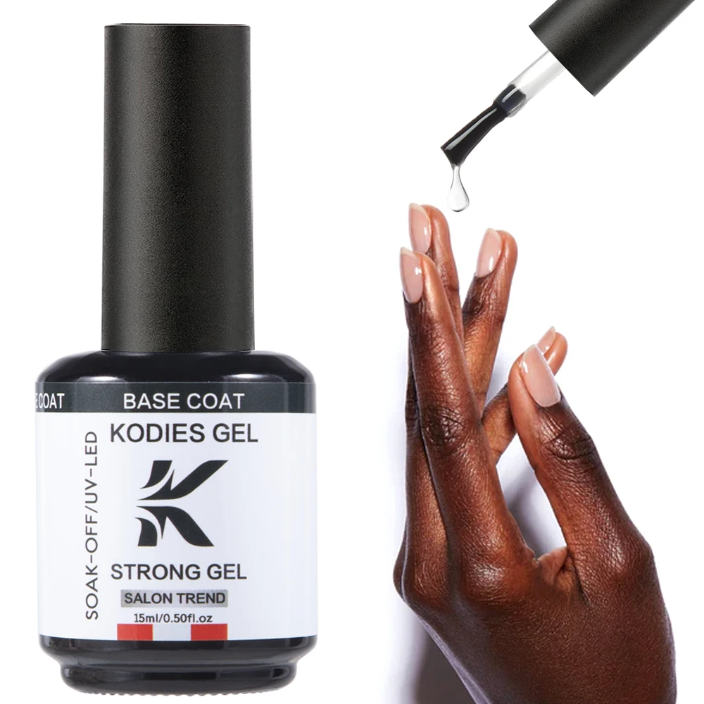 

KODIES GEL New Strong Gel Base Coat Gel Nail Polish Semi Permanent UV/LED Soak Off Manicure Primer Base Varnish Clear Nails Art