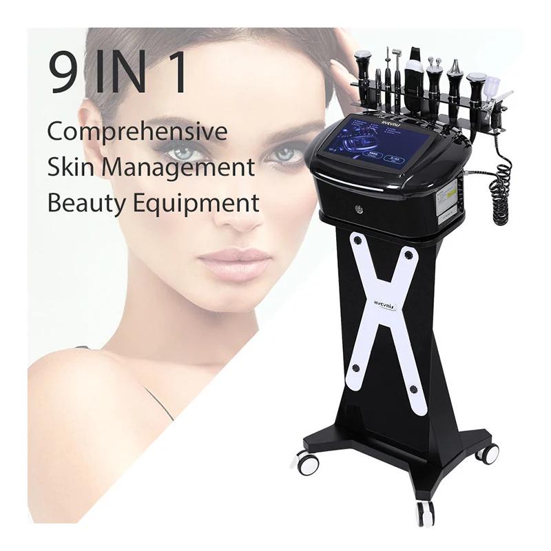 

9 In 1 Hydro Dermabrasion Skin Management Facial Lifting Oxygen Beauty Machine Wrinkle Removal Exfoliation Pore Shrinking Device