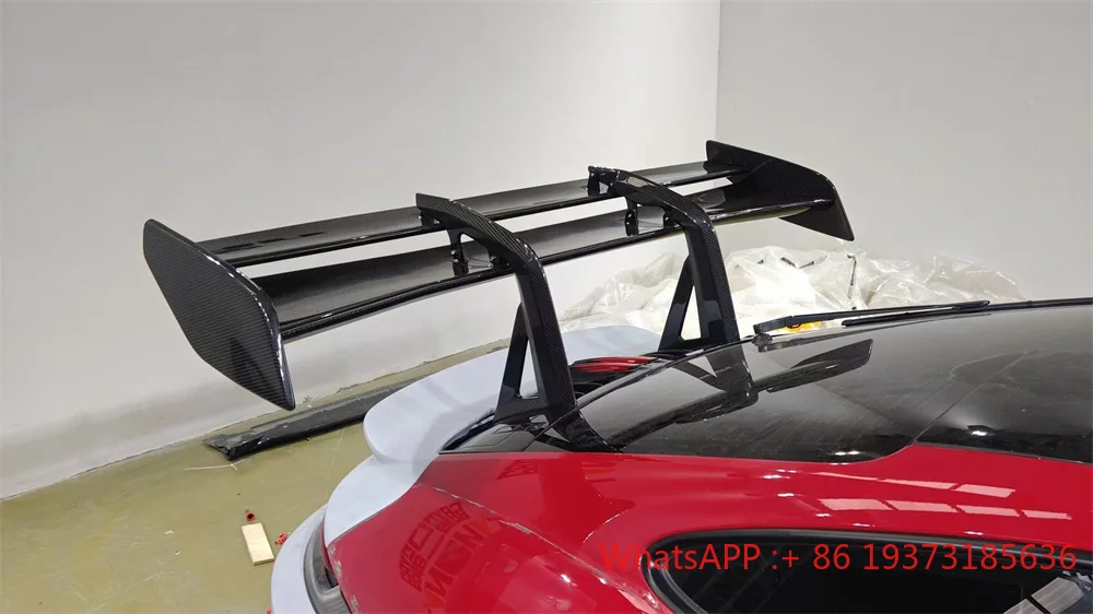 Dry Carbon Fiber GT3RS Style Front Bumper Rear Bumper Side Skirts Rear Spoiler Engine Hood Exhaust for Porsche 992 Body Kit