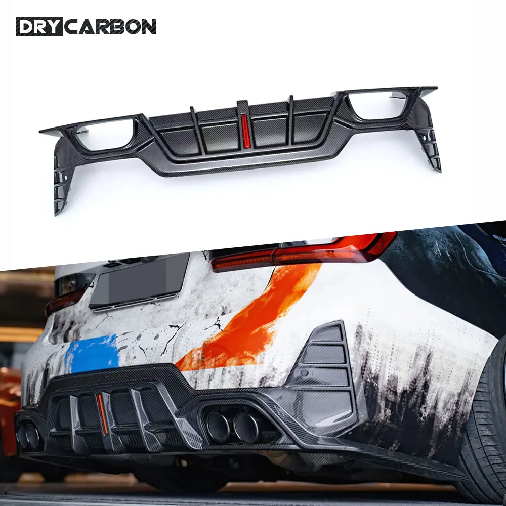 

Задний бампер из сухого углеродного волокна, спойлер, задняя губа, задние сплиттеры, спойлер для BMW G20 M3 CMST Sport 2023+, комплекты кузова, спойлер, защита FRP