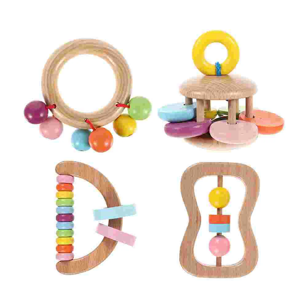 

4 PCS The Bell Musical Instrument Baby Hand Toddler Chew Toys Early Education Infant Grab Lovely