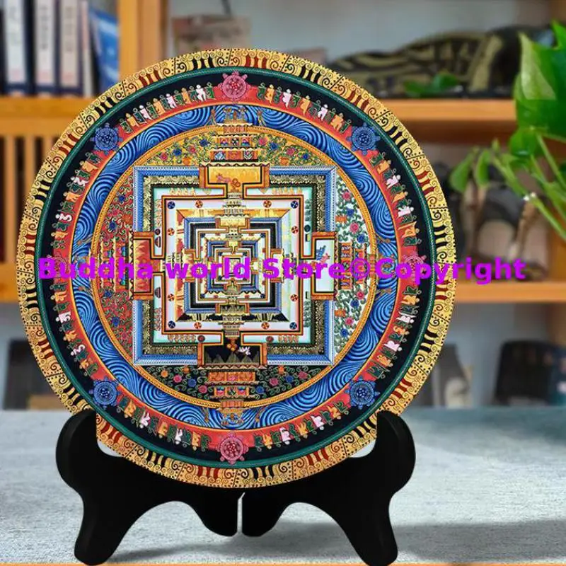 

Kalacakra sphere Symbols of Buddhism Mandala Powerful talisman Mantra Scripture display altar Buddhist monk worship protection
