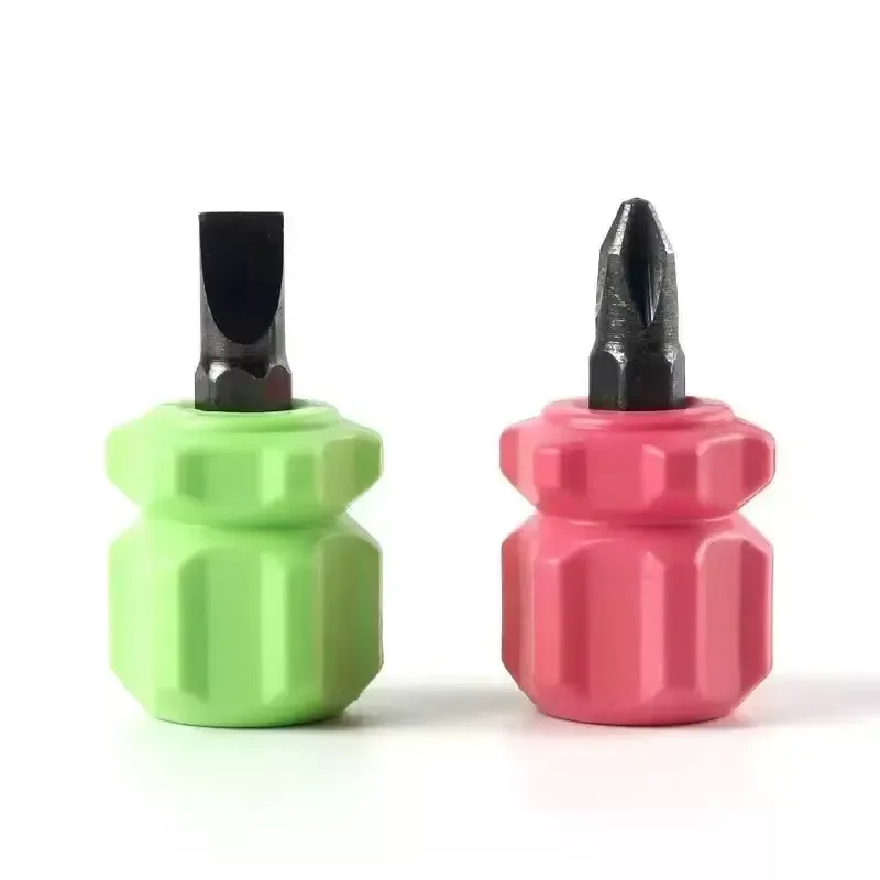 Radish head dual-purpose screwdriver cross one-word screwdriver car small short handle mini small screwdriver