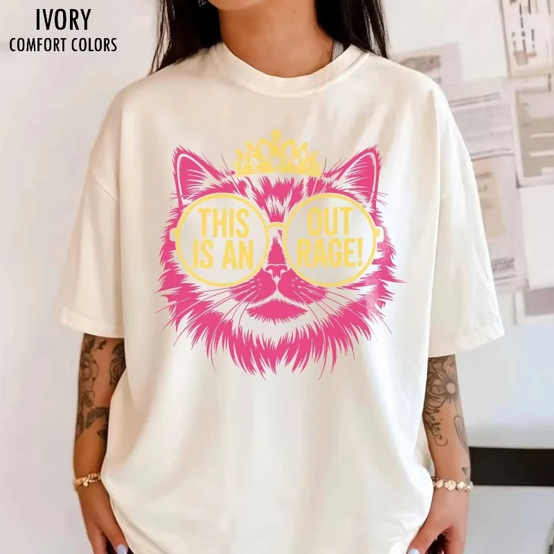 Retro This is an Outrage Princess Donut Shirt, Dungeon Crawler Carl Tee Summer unisex Loose and Breathable cotton T-shirt Top