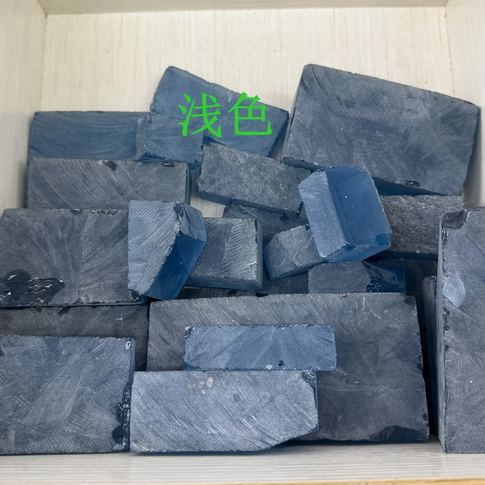 T136 Nanosital Raw Material Swiss Blue Light Topaz Synthetic Nano Gemstone Rough Uncut Stone For Jewelry Cutting DIY