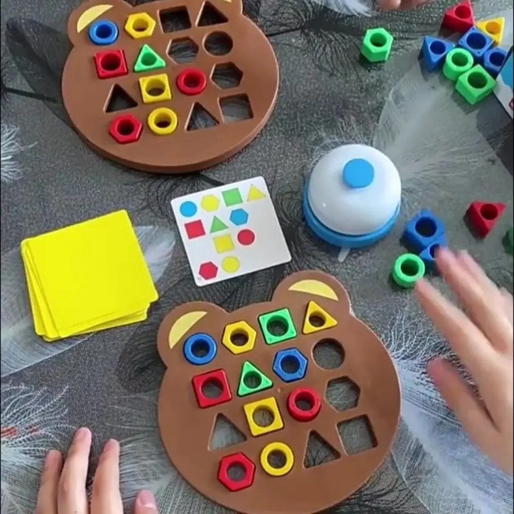 Puzzle Board Geometry Shape Matching Montessori Pattern Cognitive Shape Matching Board Game Interactive Logical Thinking