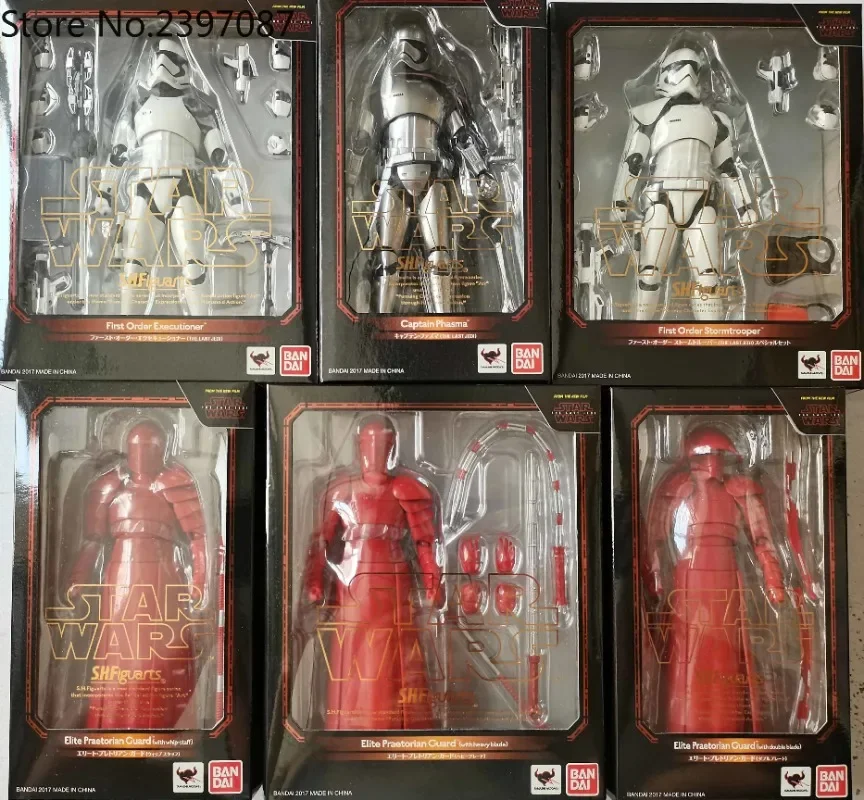 Bandai Star Wars Action Figure Toys Storm Trooper Captain Phasma Elite Praetorian Guard Collection Model  PVC Action Figure Kits