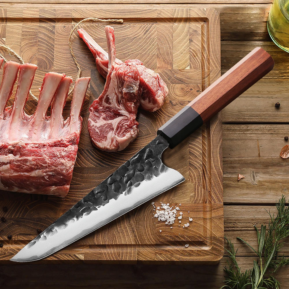 MOSTODOZO 6-inch Japanese Handmade Honesuki Chef Knife 3-Layer Composite Steel Professional Kitchen Knife Utility Cooking Tools