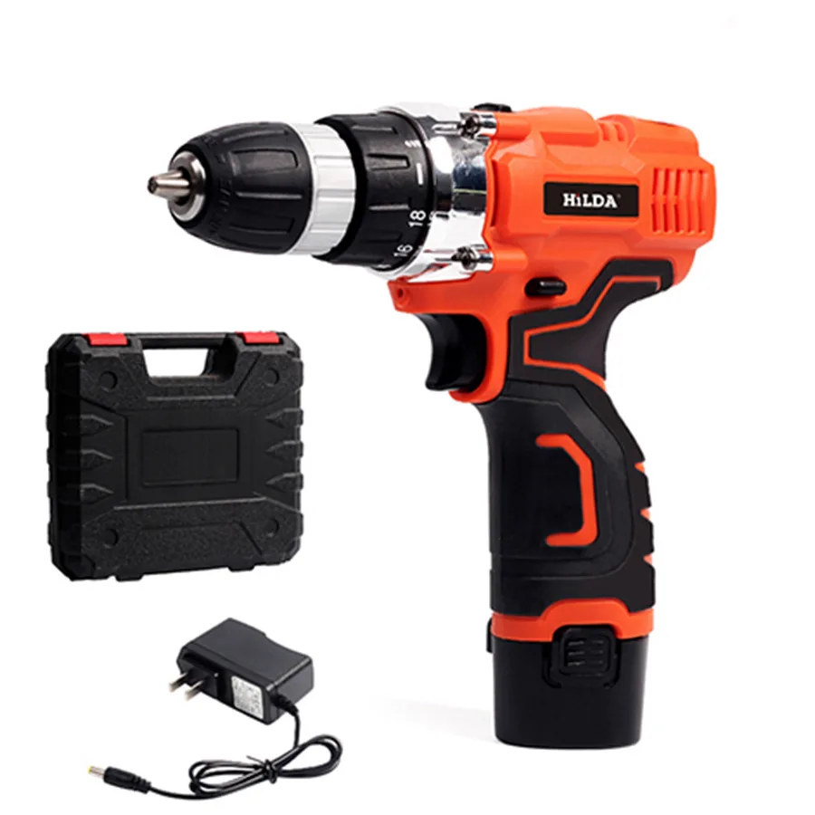 

The 12 v power tools hand-held rechargeable drill screwdriver machine household electric screwdriver pistol electric drill