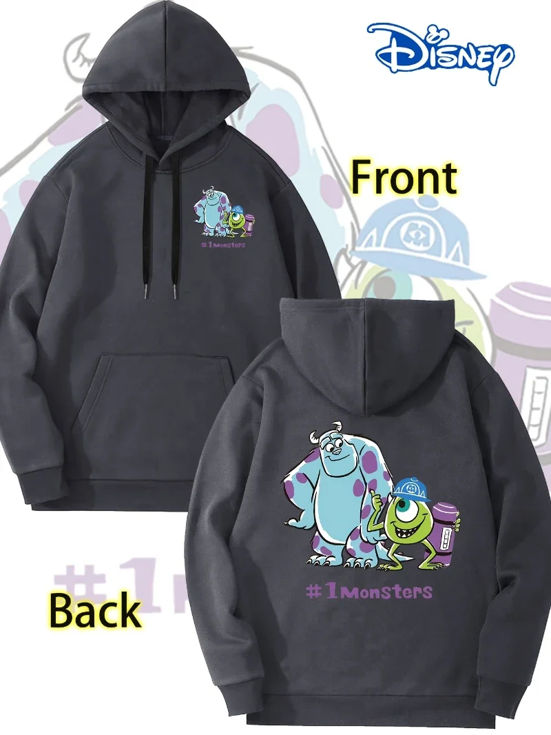 سترة رجالية عصرية مطبوعة على الوجهين من جامعة ديزني مونستر 2025 جديدة عالية الجودة ومريحة كاجوال برقبة دائرية