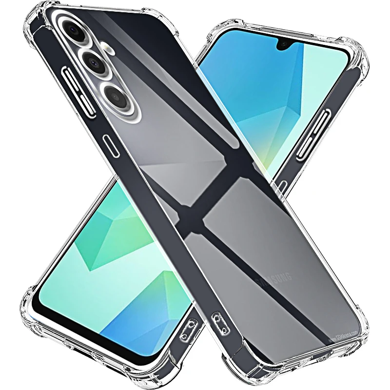 Four Corner Full Protection Dropproof Clear Case For Samsung S21 S22 S23 S24 S25 S26 Plus S26 FE Soft TPU Cover Coque Carcasa