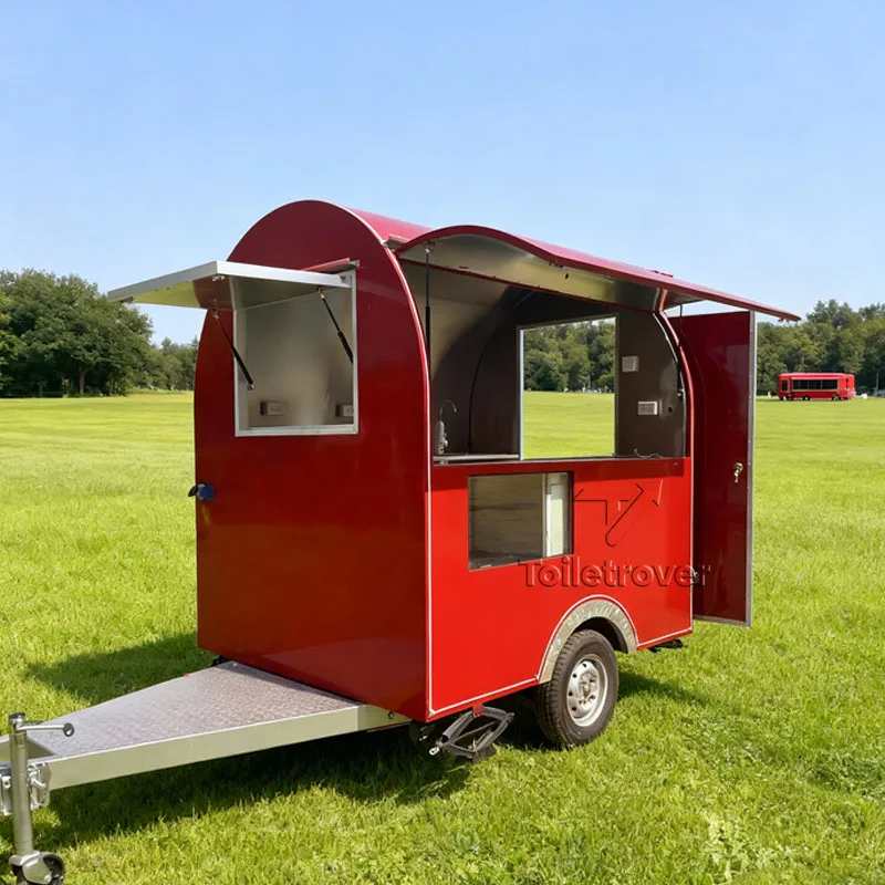 

Unique Custom Fully Equipped Food Trailer Tacos Barbecue French Fries Shawarma Street Food Truck with Deep Freezer